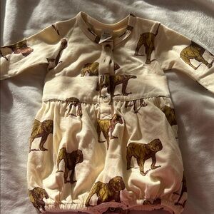 Kate Quinn Cream and Brown Animal Print Bodysuit